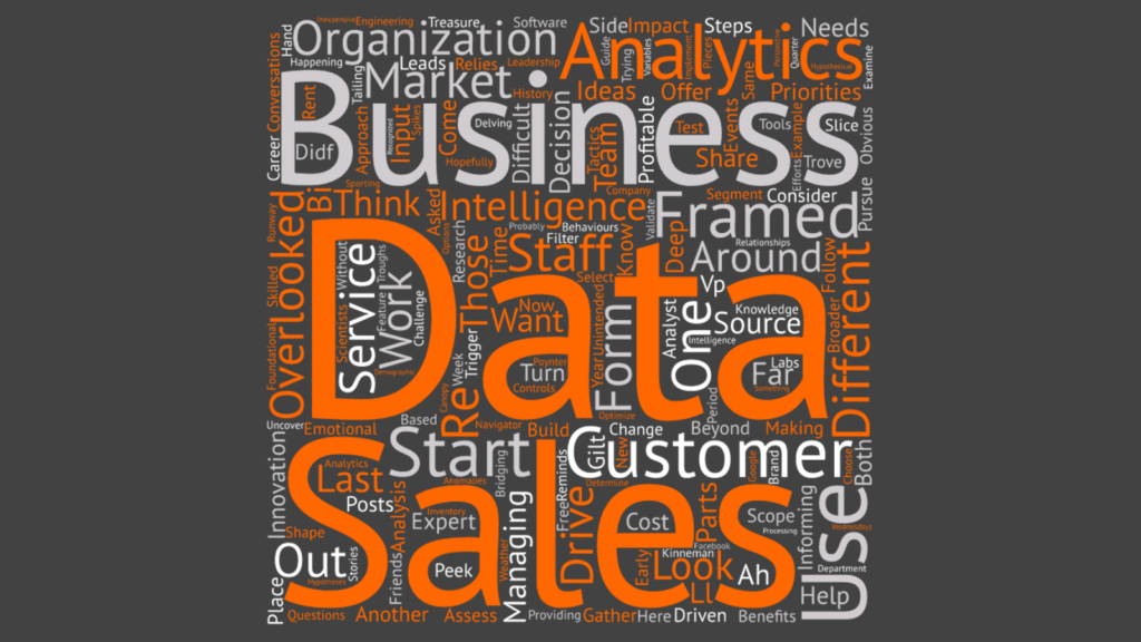 Data in Different Forms: Using Sales Data to [Re]shape Customer Relationships